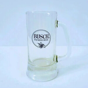 Anheuser Busch Bavarian Beer Stein Glass Mug Vintage 6 1/4" x 2 3/4"